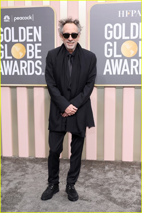 Tim Burton at the 2023 Golden Globes