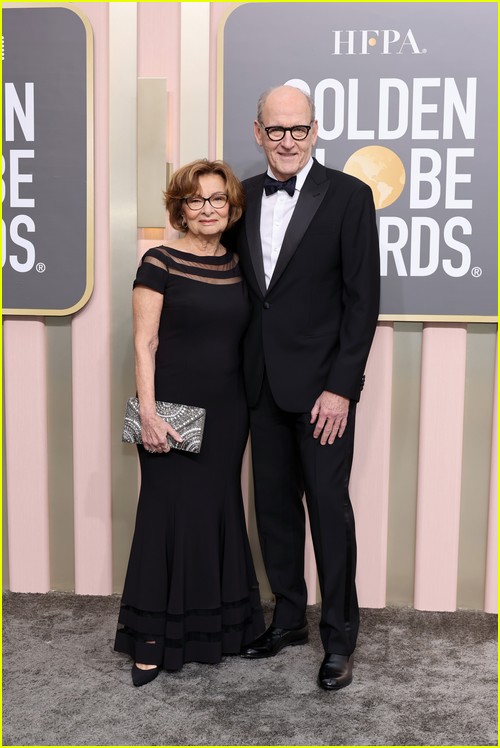 Dahmer’s Richard Jenkins with wife Sharon R. Friedrick at the 2023 Golden Globes