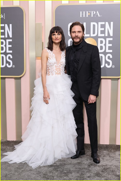 All Quiet on the Western Front’s Daniel Bruhl and wife Felicitas Rombold at the 2023 Golden Globes
