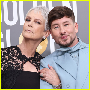 Nominees Jamie Lee Curtis & Barry Keoghan Adorably Pose Together on Golden Globes 2023 Red Carpet