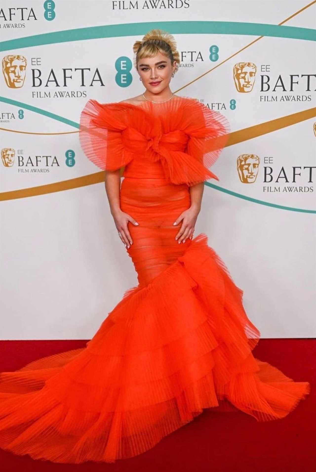 BAFTA Awards Florence Pugh in Harris Reed