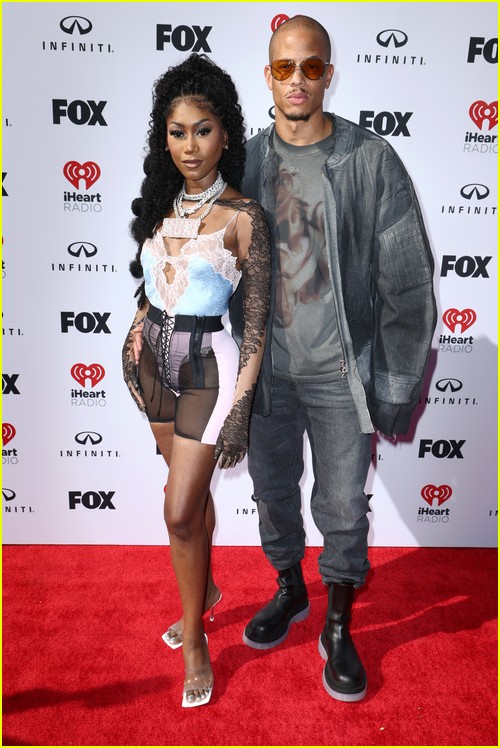 Muni Long, Masimba Chibanda at the iHeartRadio Music Awards 2023