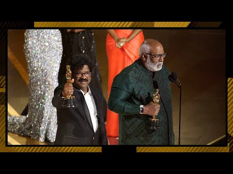 Naatu Naatu from 'RRR' Wins Best Song | 95th Oscars (2023)