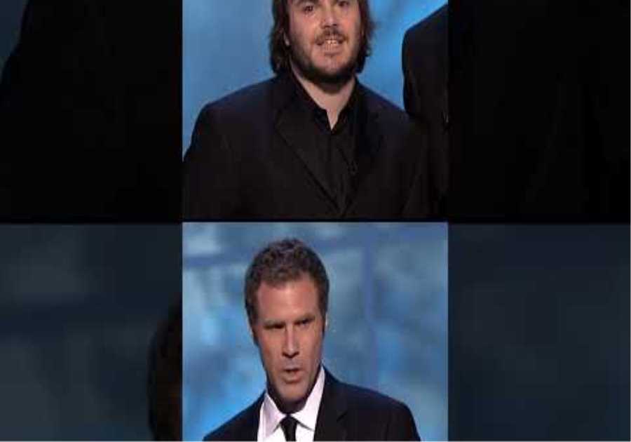 Jack Black &amp; Will Ferrell sing Get Off the Stage Oscars Acceptance Speech PSA