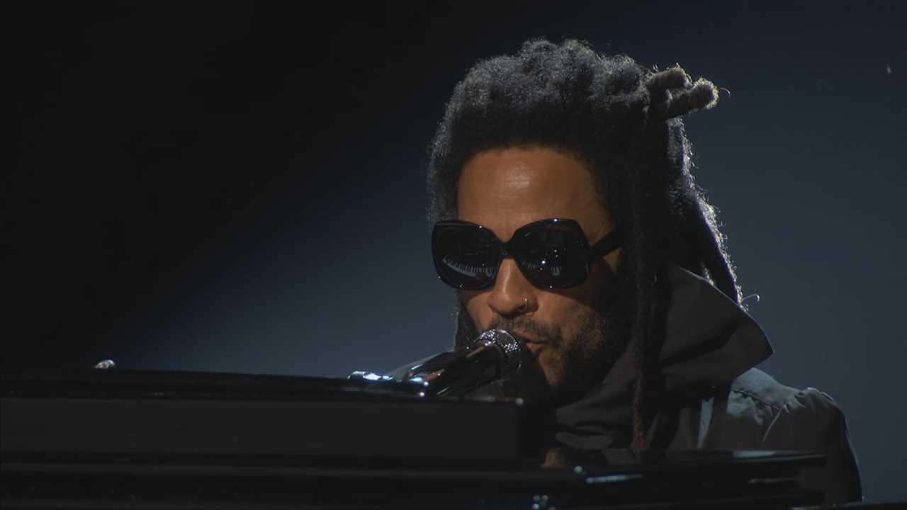 Lenny Kravitz performs during the 2023 Oscars In Memoriam segment