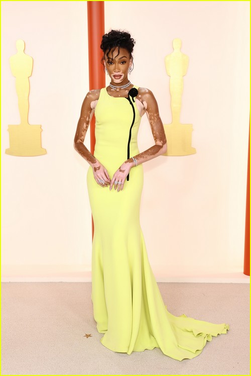 Winnie Harlow on the Oscars 2023 red carpet