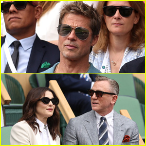 Brad Pitt Along with Daniel Craig, Rachel Weisz, & More Stars Attend Wimbledon 2023 Men's Finals