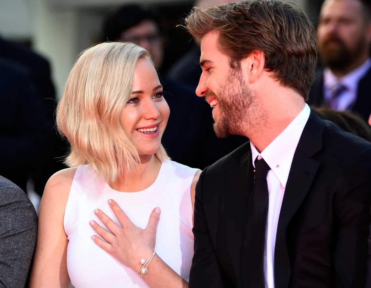 Stars From Lionsgate's "The Hunger Games: Mockingjay - Part 2" Hand And Footprint Ceremony at TCL Chinese Theatre on October 31, 2015 in Hollywood, California.