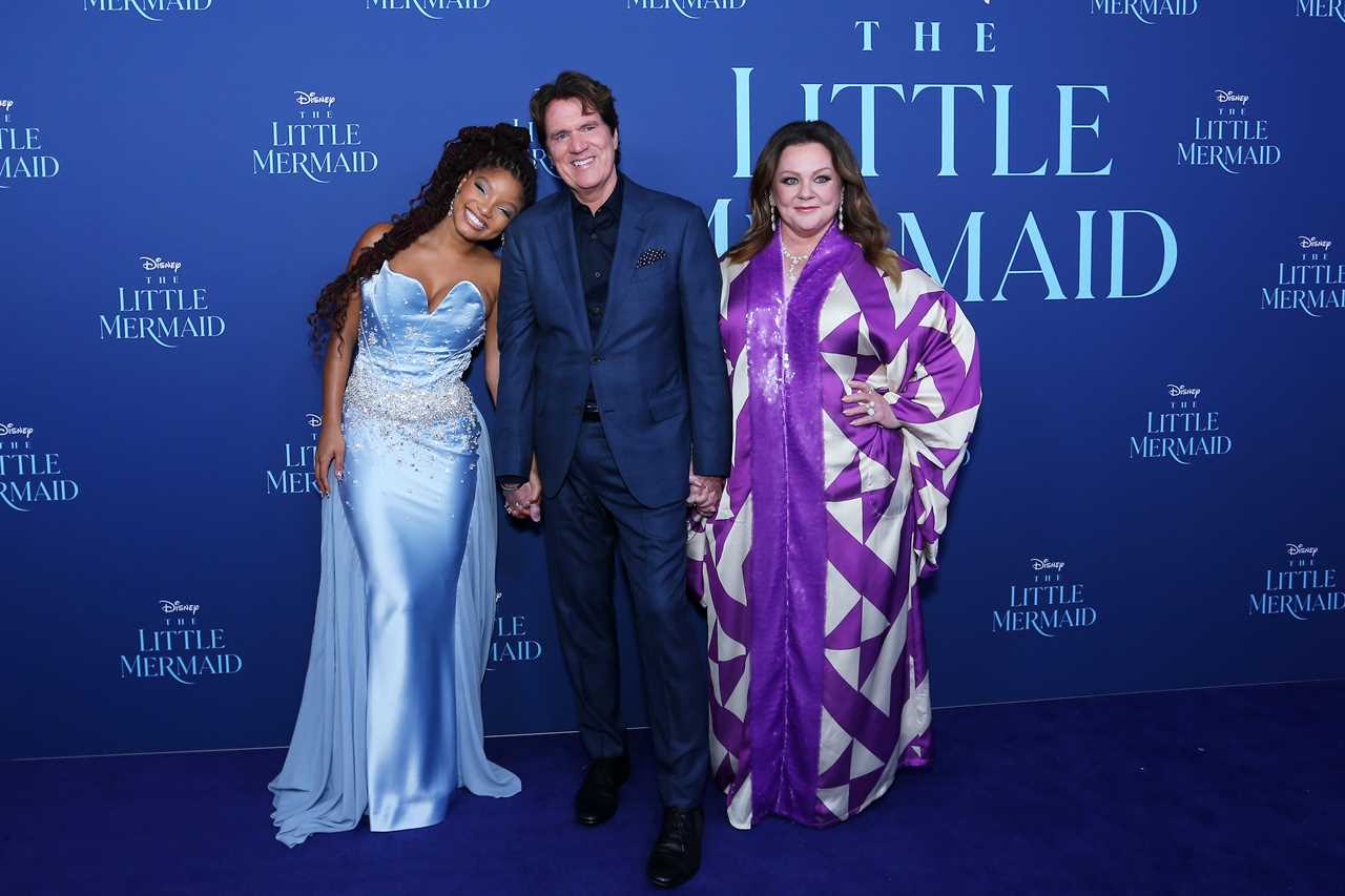 Halle Bailey, Rob Marshall and Melissa McCarthy