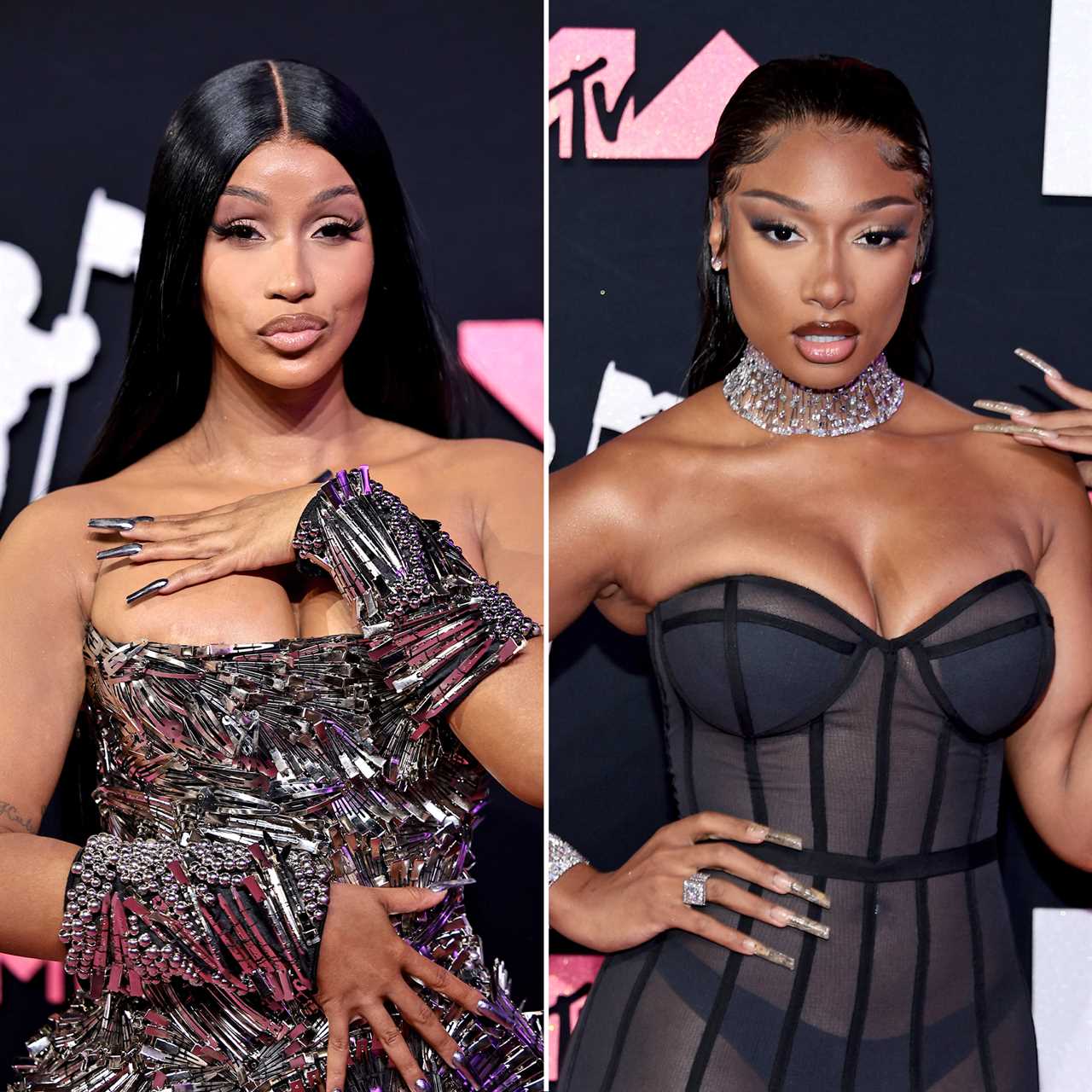 Cardi B AND Megan Thee Stallion Debut Bongos at 2023 VMAs