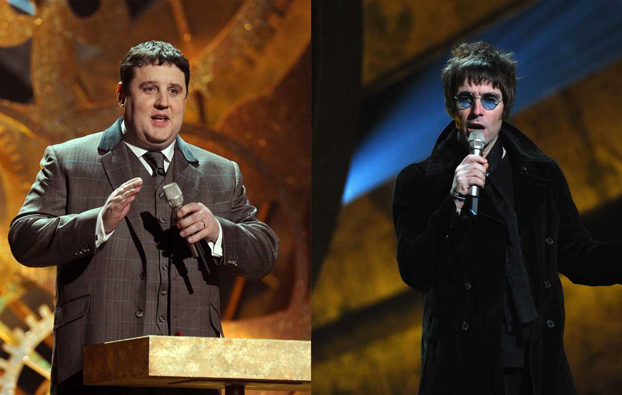 Peter Kay and Liam Gallagher