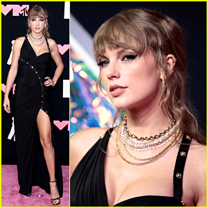 Taylor Swift Wears Fierce Black Dress at MTV VMAs 2023 as Most-Nominated Artist of the Night