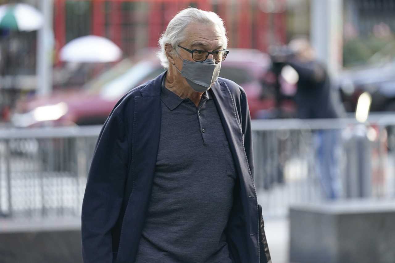 Actor Robert De Niro arrives to court in New York, Tuesday, Oct. 31, 2023.  De Niro continues his testimony in a $12 million lawsuit accusing him of being a bad boss. The 80-year-old actor is being sued by a former assistant, Graham Chase Robinson. De Niro is also suing Robinson, accusing her of charging personal expenses to his company.  (AP Photo/Seth Wenig)