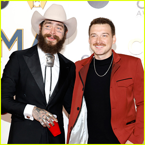 Post Malone Joins Morgan Wallen on CMA Awards 2023 Red Carpet Ahead of Group Performance with Hardy