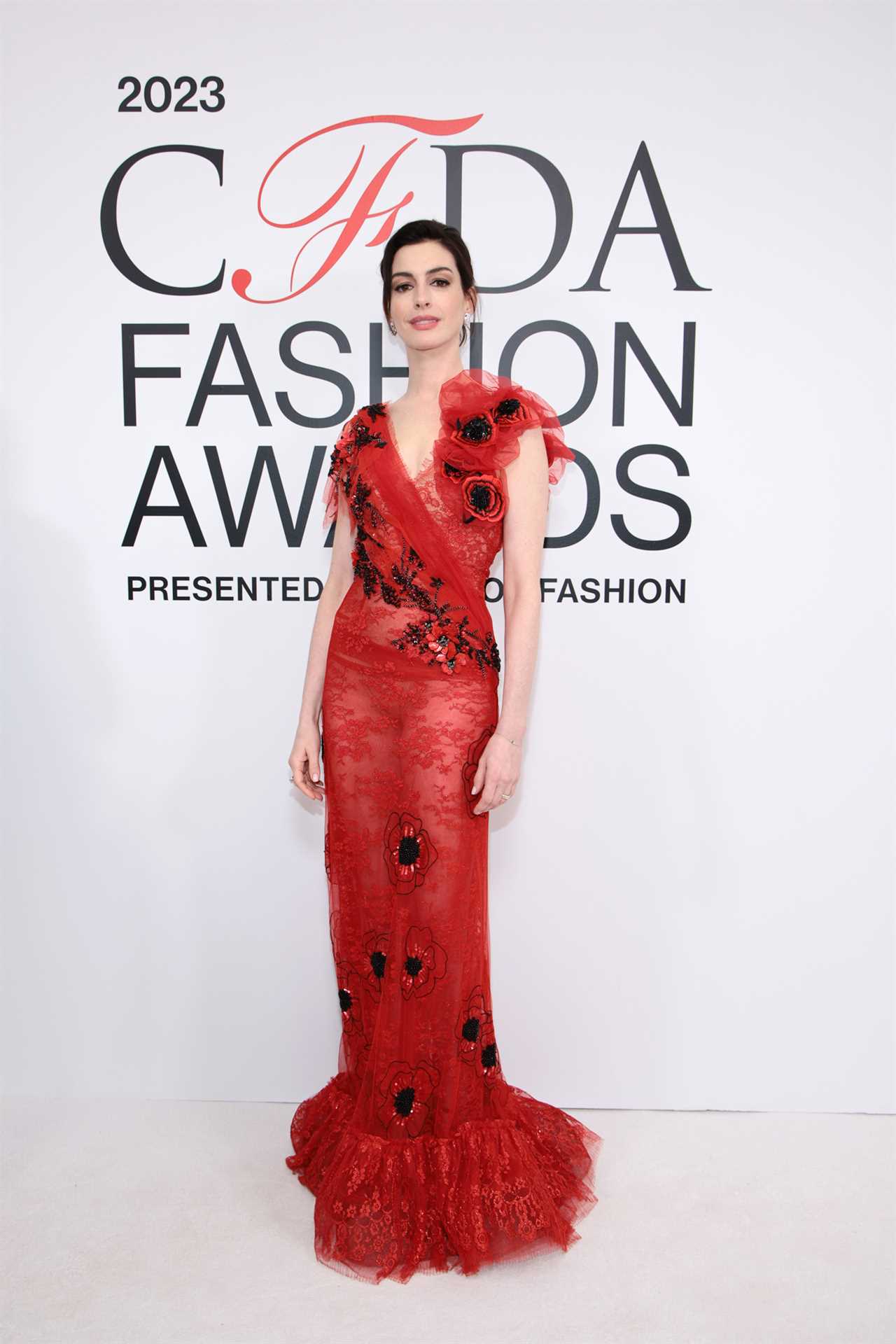 Anne Hathaway Wears Two Dresses at CFDA Awards