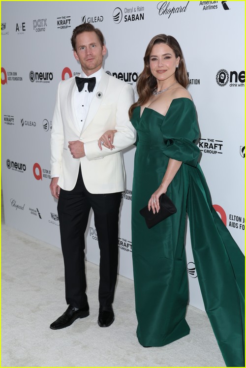 Sophia Bush, Grant Hughes at the Elton John Oscar Party 2023