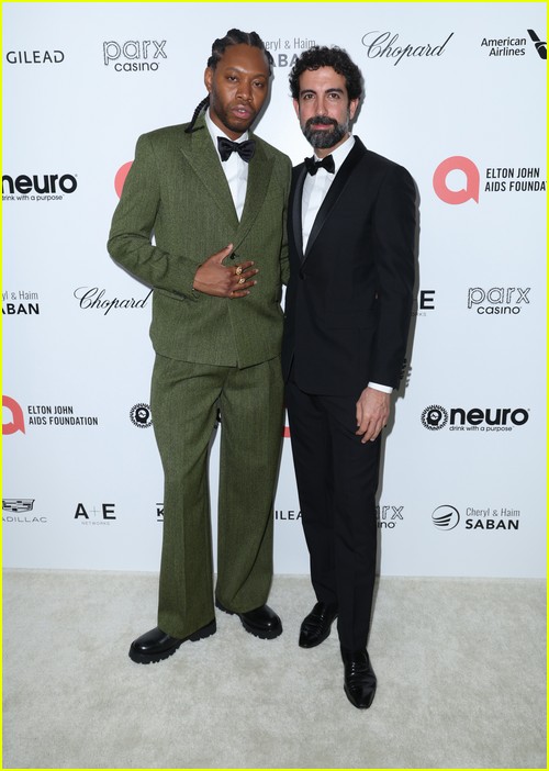 Jeremy OHarris, Arvand Khosravi at the Elton John Oscar Party 2023