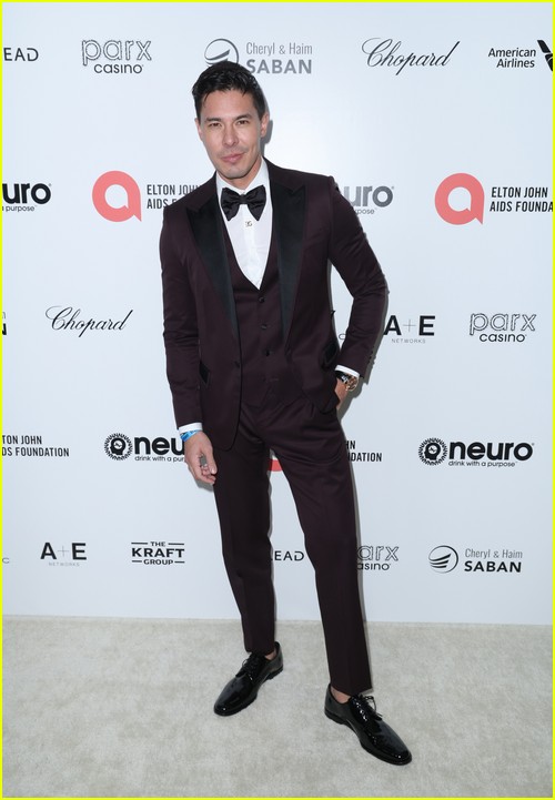 Lewis Tan at the Elton John Oscar Party 2023