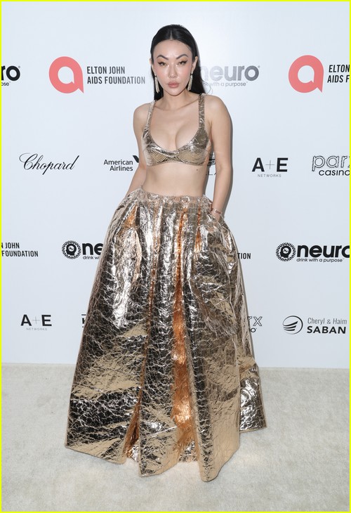 Jessica Wang at the Elton John Oscar Party 2023