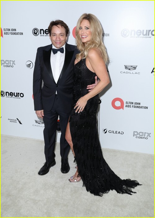 Chris Kattan and Maria Libri at the Elton John Oscar Party 2023