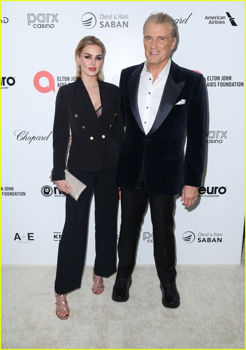 Dolph Lundgren, Emma Krokdal at the Elton John Oscar Party 2023