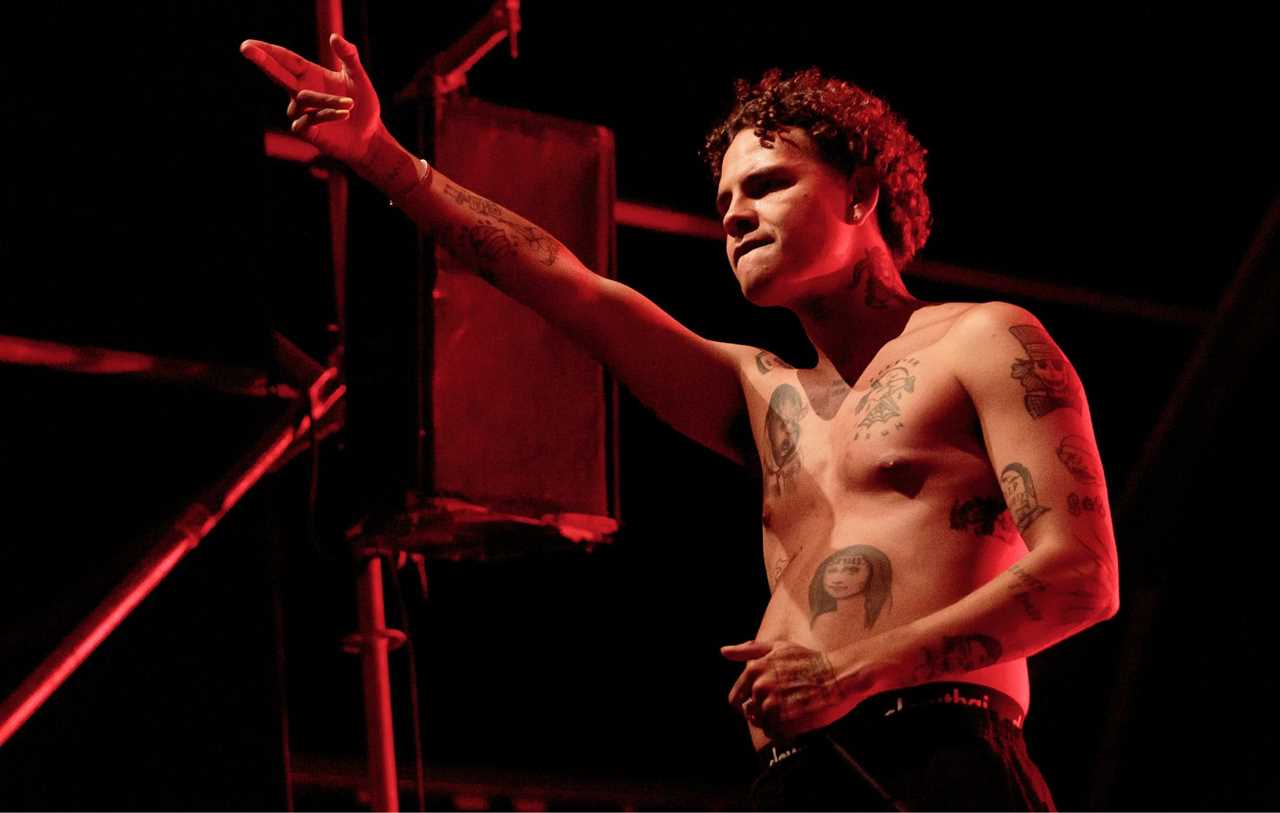 Slowthai performs at Circolo Magnolia on June 30, 2022 in Milan, Italy.