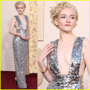 Julia Garner Shines in Disco Ball-Inspired Dress for Golden Globes 2024