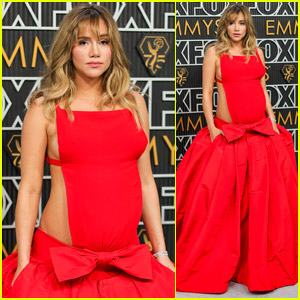 Suki Waterhouse Shows Off Her Baby Bump in Dramatic Valentino Gown at Emmy Awards 2023