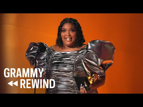 Watch Lizzo Dedicate Her Record Of The Year GRAMMY To Prince In 2023 | GRAMMY Rewind