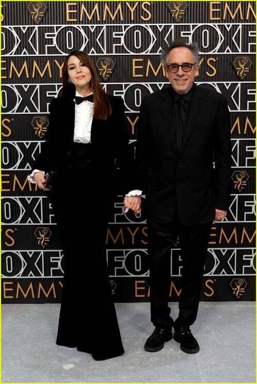 Monica Bellucci and Tim Burton at the Emmy Awards