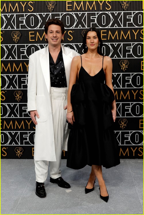 Charlie Puth and fiancee Brooke Sansone at the Emmy Awards