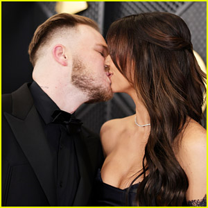 Country Star Zach Bryan Kisses Girlfriend Brianna Chickenfry on Grammys 2024 Red Carpet