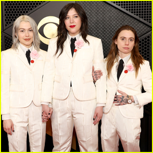 Phoebe Bridgers, Lucy Dacus & Julien Baker of boygenius Match in White at Grammys 2024