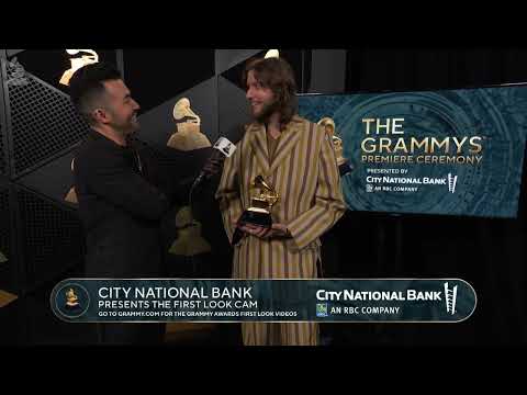 LUDWIG GÖRANSSON Checks In At The CNB First Look Cam At The 2024 GRAMMYs Premiere Ceremony