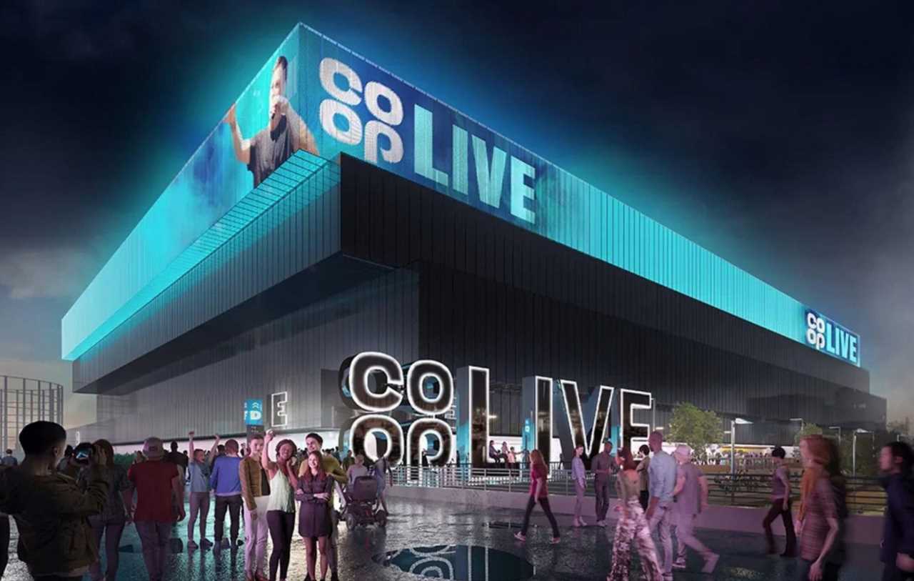 Artist impression of new Co-Op Live Arena in Manchester