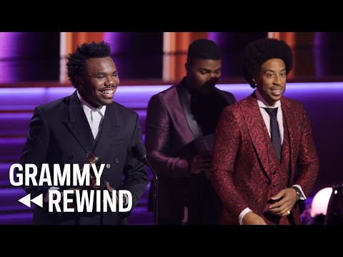 Watch Baby Keem Celebrate Family Ties During Best Rap Performance Win In 2022 | GRAMMY Rewind