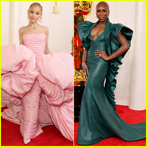 Ariana Grande & Cynthia Erivo Channel 'Wicked' Characters in Pink & Green at Oscars 2024