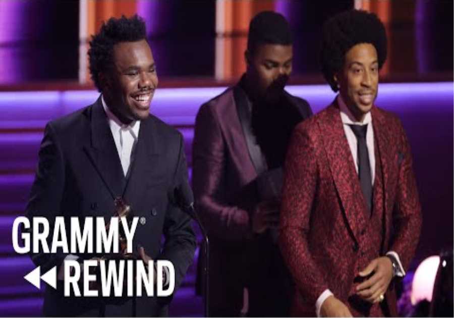 Watch Baby Keem Celebrate Family Ties During Best Rap Performance Win In 2022 | GRAMMY Rewind
