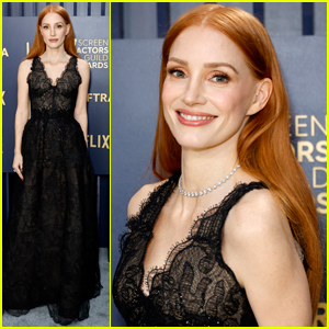 Jessica Chastain Wows in Black Lace & Diamonds at SAG Awards 2024