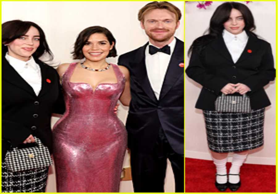 Billie Eilish & Finneas O'Connell Meet Up with Barbie's America Ferrera on Oscars 2024 Red Carpet!