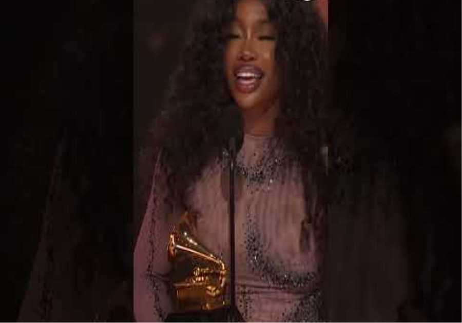 SZA Wins Best R&amp;B Song At 2024 GRAMMYs #sza #snooze #sos