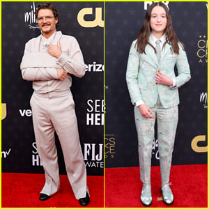 'The Last of Us' Nominees Pedro Pascal & Bella Ramsey Walk Critics Choice Awards 2024 Red Carpet