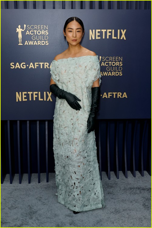 Greta Lee (The Morning Show) at the SAG Awards