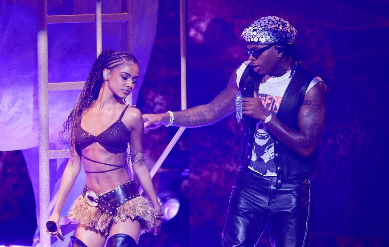 Tyla and Gunna (Photo by MICHAEL TRAN/AFP via Getty Images)