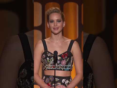Oscar Winner Jennifer Lawrence Honors Donald Sutherland | Governors Awards