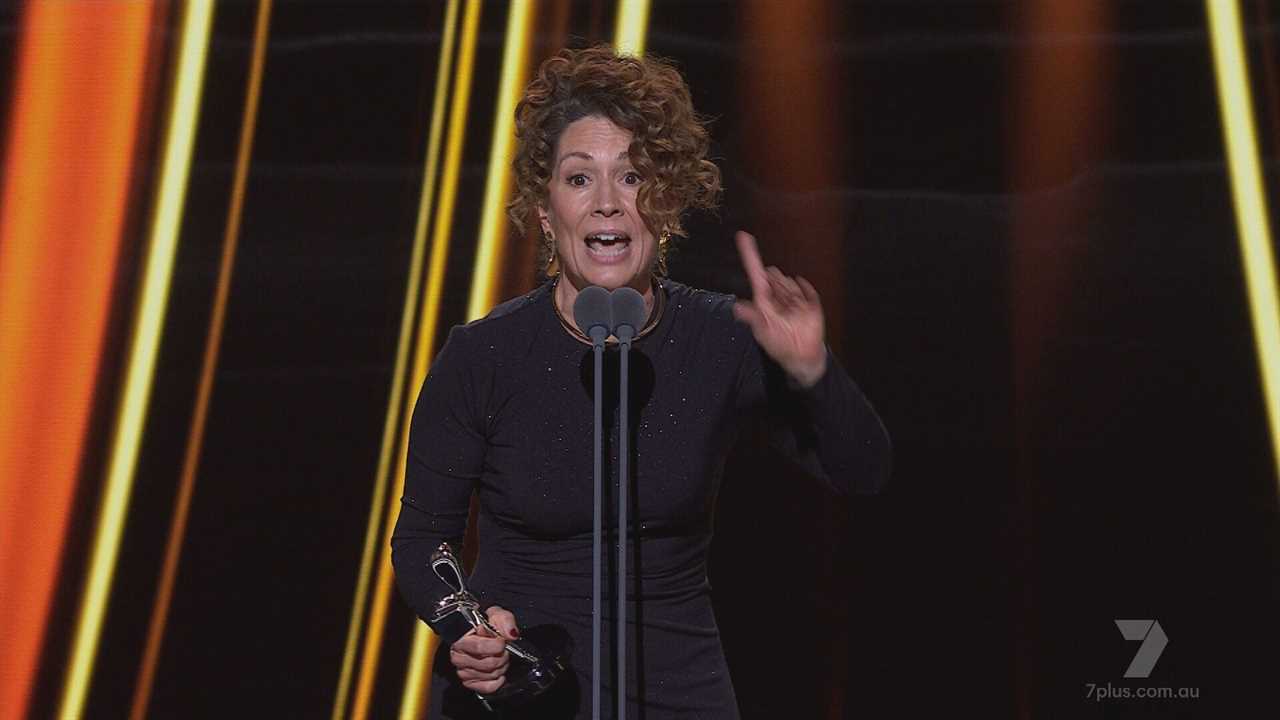 Kitty Flanagan wins first Logie of the night.