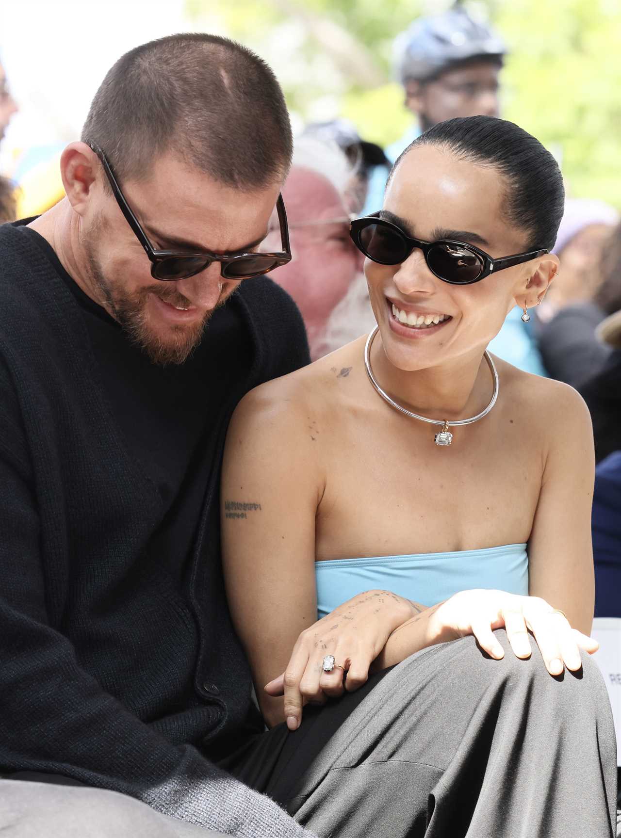 Channing Tatum and Zoë Kravitz attend the Lenny Kravitz Hollywood Walk of Fame Star Ceremony