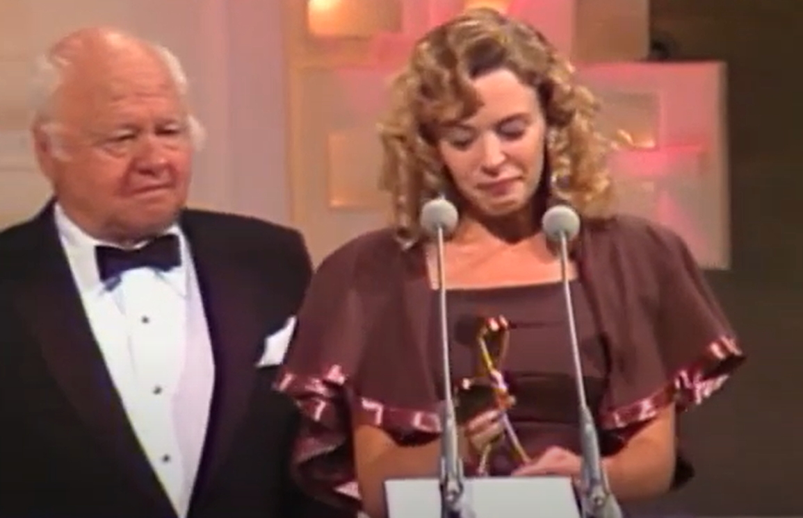 Kylie Minogue winning a Gold Logie in 1988.