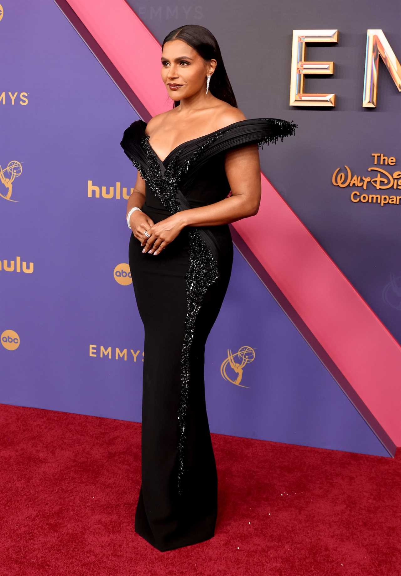 Mindy Kaling at Emmys 2024 red carpet