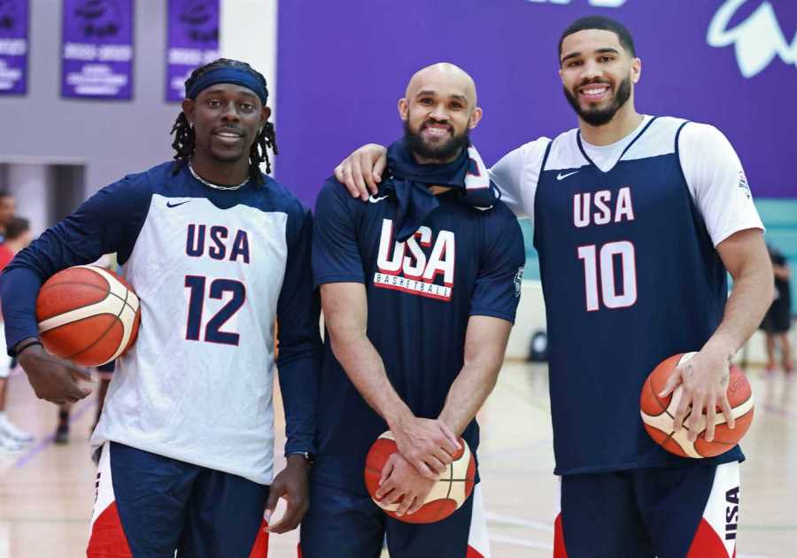 Boston Celtics forward Jayson Tatum arrives at USA Basketball with that championship feeling